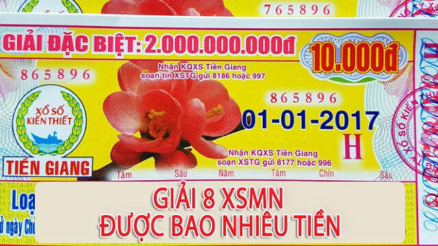 Trúng giải 8 được bao nhiêu tiền?